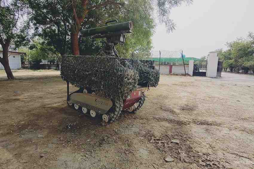 Krushna UGV with weapon - Club First Robotics