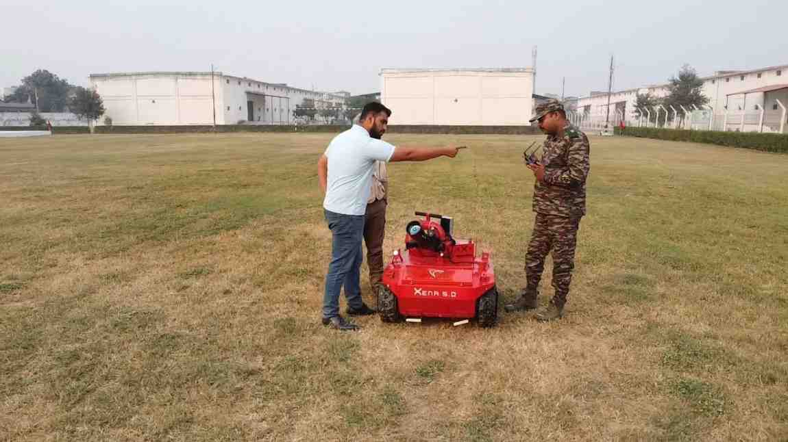 Xena Fire Fighting detail with army officer - Club First Robotics