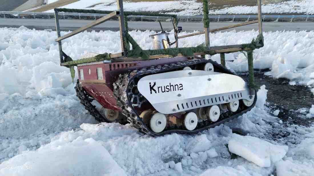 Krushna UGV on Ice Slide - Club First Robotics