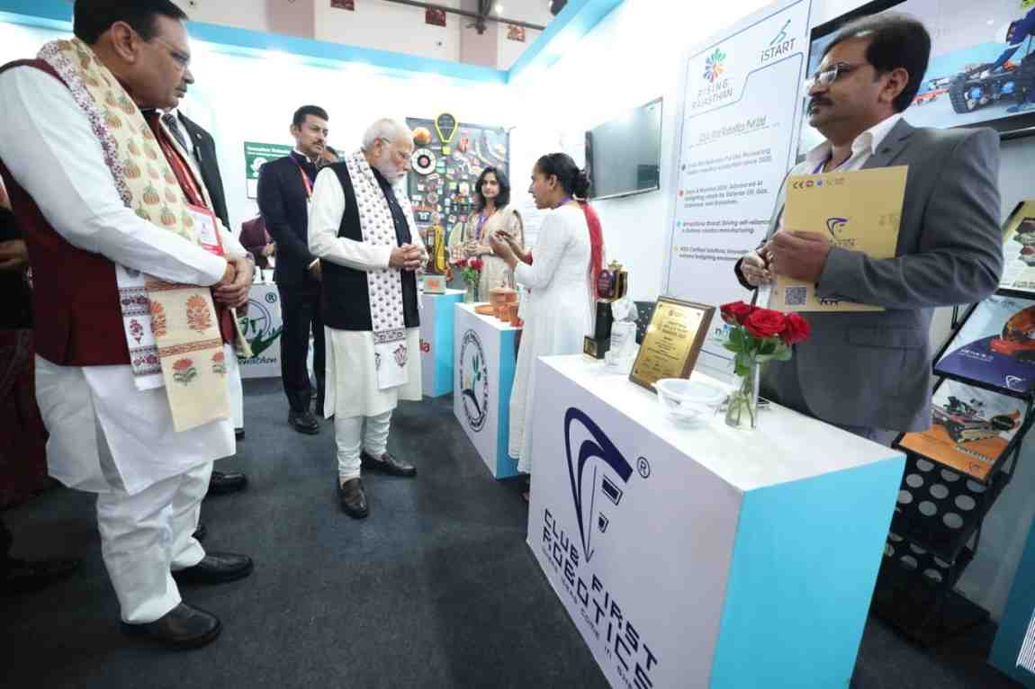 PM narendra Modi with CM Bhajanlal Sharma visit on Club First robotics event - Club First Robotics
